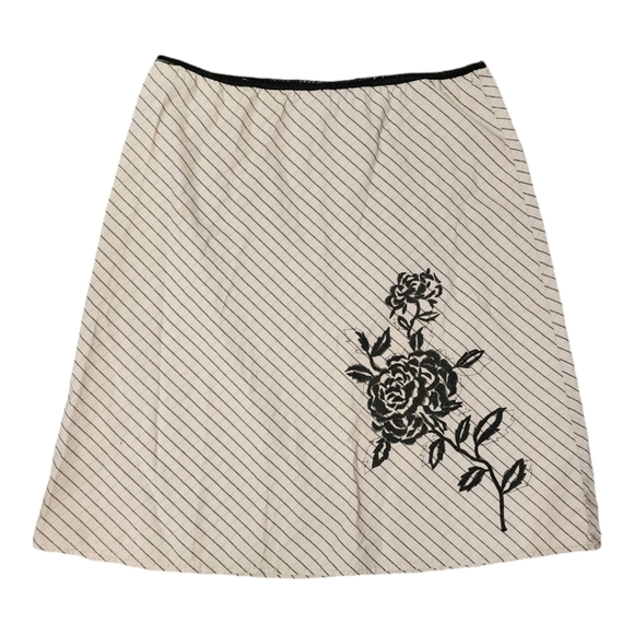 Jonathan Martin Cream A-Line Knee-Length Skirt - Picture 1 of 8